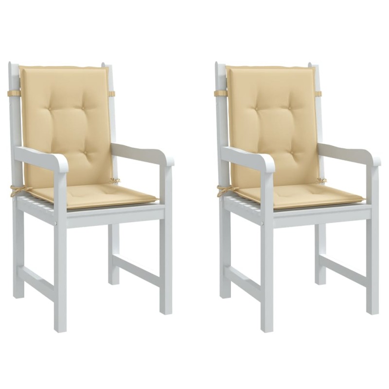 vidaXL Niedriglehner-Auflagen 2 Stk. Melange Beige 100x50x4 cm Stoff vidaXL Niedriglehner-Auflagen 2 Stk. Melange Beige 100x50x4 cm Stoff