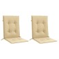 vidaXL Niedriglehner-Auflagen 2 Stk. Melange Beige 100x50x4 cm Stoff vidaXL Niedriglehner-Auflagen 2 Stk. Melange Beige 100x50x4 cm Stoff