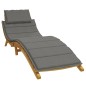 vidaXL Sonnenliegen-Auflage Melange Dunkelgrau 186x58x3 cm Stoff vidaXL Sonnenliegen-Auflage Melange Dunkelgrau 186x58x3 cm Stoff