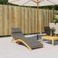 vidaXL Sonnenliegen-Auflage Melange Dunkelgrau 186x58x3 cm Stoff vidaXL Sonnenliegen-Auflage Melange Dunkelgrau 186x58x3 cm Stoff