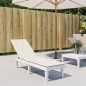vidaXL Liegestuhl-Auflage Melange Creme (75+105)x50x3 cm Stoff vidaXL Liegestuhl-Auflage Melange Creme (75+105)x50x3 cm Stoff