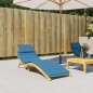 vidaXL Sonnenliegen-Auflage Melange Blau 186x58x3 cm Stoff vidaXL Sonnenliegen-Auflage Melange Blau 186x58x3 cm Stoff