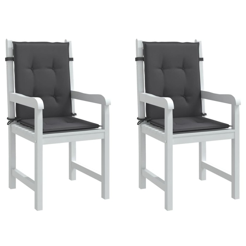 vidaXL Niedriglehner-Auflagen 2 Stk Melange Anthrazit 100x50x4cm Stoff vidaXL Niedriglehner-Auflagen 2 Stk Melange Anthrazit 100x50x4cm Stoff