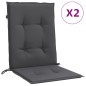 vidaXL Niedriglehner-Auflagen 2 Stk Melange Anthrazit 100x50x4cm Stoff vidaXL Niedriglehner-Auflagen 2 Stk Melange Anthrazit 100x50x4cm Stoff