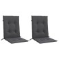 vidaXL Niedriglehner-Auflagen 2 Stk Melange Anthrazit 100x50x4cm Stoff vidaXL Niedriglehner-Auflagen 2 Stk Melange Anthrazit 100x50x4cm Stoff
