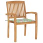 Stapelbare Gartenstühle mit Kissen 4 Stk. Massivholz Teak Stapelbare Gartenstühle mit Kissen 4 Stk. Massivholz Teak