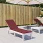 vidaXL Liegestuhl-Auflage Melange Weinrot (75+105)x50x3 cm Stoff vidaXL Liegestuhl-Auflage Melange Weinrot (75+105)x50x3 cm Stoff