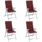 vidaXL Hochlehner-Auflagen 4 Stk. Melange Weinrot 120x50x4 cm Stoff vidaXL Hochlehner-Auflagen 4 Stk. Melange Weinrot 120x50x4 cm Stoff