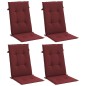 vidaXL Hochlehner-Auflagen 4 Stk. Melange Weinrot 120x50x4 cm Stoff vidaXL Hochlehner-Auflagen 4 Stk. Melange Weinrot 120x50x4 cm Stoff