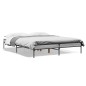 vidaXL Bettgestell Grau Sonoma 160x200 cm Holzwerkstoff und Metall vidaXL Bettgestell Grau Sonoma 160x200 cm Holzwerkstoff und Metall