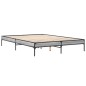 vidaXL Bettgestell Grau Sonoma 160x200 cm Holzwerkstoff und Metall vidaXL Bettgestell Grau Sonoma 160x200 cm Holzwerkstoff und Metall