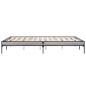 vidaXL Bettgestell Grau Sonoma 160x200 cm Holzwerkstoff und Metall vidaXL Bettgestell Grau Sonoma 160x200 cm Holzwerkstoff und Metall