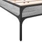 vidaXL Bettgestell Grau Sonoma 160x200 cm Holzwerkstoff und Metall vidaXL Bettgestell Grau Sonoma 160x200 cm Holzwerkstoff und Metall