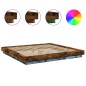 vidaXL Bettgestell mit LED Räuchereiche 180x200 cm Holzwerkstoff vidaXL Bettgestell mit LED Räuchereiche 180x200 cm Holzwerkstoff