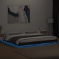 vidaXL Bettgestell mit LED Braun Eichen-Optik 180x200 cm Holzwerkstoff vidaXL Bettgestell mit LED Braun Eichen-Optik 180x200 cm Holzwerkstoff