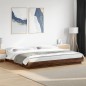 vidaXL Bettgestell mit LED Braun Eichen-Optik 180x200 cm Holzwerkstoff vidaXL Bettgestell mit LED Braun Eichen-Optik 180x200 cm Holzwerkstoff