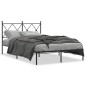 vidaXL Bettgestell mit Kopfteil Metall Schwarz 120x190 cm vidaXL Bettgestell mit Kopfteil Metall Schwarz 120x190 cm