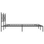 vidaXL Bettgestell mit Kopfteil Metall Schwarz 135x190 cm vidaXL Bettgestell mit Kopfteil Metall Schwarz 135x190 cm