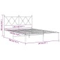 vidaXL Bettgestell mit Kopfteil Metall Schwarz 135x190 cm vidaXL Bettgestell mit Kopfteil Metall Schwarz 135x190 cm
