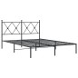 vidaXL Bettgestell mit Kopfteil Metall Schwarz 140x200 cm vidaXL Bettgestell mit Kopfteil Metall Schwarz 140x200 cm