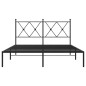 vidaXL Bettgestell mit Kopfteil Metall Schwarz 140x200 cm vidaXL Bettgestell mit Kopfteil Metall Schwarz 140x200 cm