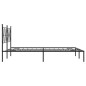 vidaXL Bettgestell mit Kopfteil Metall Schwarz 140x200 cm vidaXL Bettgestell mit Kopfteil Metall Schwarz 140x200 cm