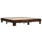vidaXL Bettgestell Räuchereiche 200x200 cm Holzwerkstoff und Metall vidaXL Bettgestell Räuchereiche 200x200 cm Holzwerkstoff und Metall