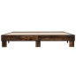 vidaXL Bettgestell Räuchereiche 200x200 cm Holzwerkstoff und Metall vidaXL Bettgestell Räuchereiche 200x200 cm Holzwerkstoff und Metall