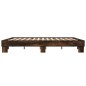 vidaXL Bettgestell Räuchereiche 200x200 cm Holzwerkstoff und Metall vidaXL Bettgestell Räuchereiche 200x200 cm Holzwerkstoff und Metall
