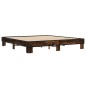 vidaXL Bettgestell Räuchereiche 200x200 cm Holzwerkstoff und Metall vidaXL Bettgestell Räuchereiche 200x200 cm Holzwerkstoff und Metall