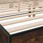 vidaXL Bettgestell Räuchereiche 200x200 cm Holzwerkstoff und Metall vidaXL Bettgestell Räuchereiche 200x200 cm Holzwerkstoff und Metall