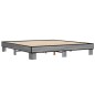 vidaXL Bettgestell Grau Sonoma 180x200 cm Holzwerkstoff und Metall vidaXL Bettgestell Grau Sonoma 180x200 cm Holzwerkstoff und Metall