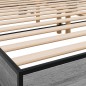 vidaXL Bettgestell Grau Sonoma 180x200 cm Holzwerkstoff und Metall vidaXL Bettgestell Grau Sonoma 180x200 cm Holzwerkstoff und Metall