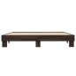 vidaXL Bettgestell Braun Eichen-Optik 160x200 cm Holzwerkstoff Metall vidaXL Bettgestell Braun Eichen-Optik 160x200 cm Holzwerkstoff Metall