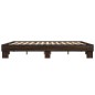 vidaXL Bettgestell Braun Eichen-Optik 160x200 cm Holzwerkstoff Metall vidaXL Bettgestell Braun Eichen-Optik 160x200 cm Holzwerkstoff Metall