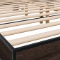 vidaXL Bettgestell Braun Eichen-Optik 160x200 cm Holzwerkstoff Metall vidaXL Bettgestell Braun Eichen-Optik 160x200 cm Holzwerkstoff Metall