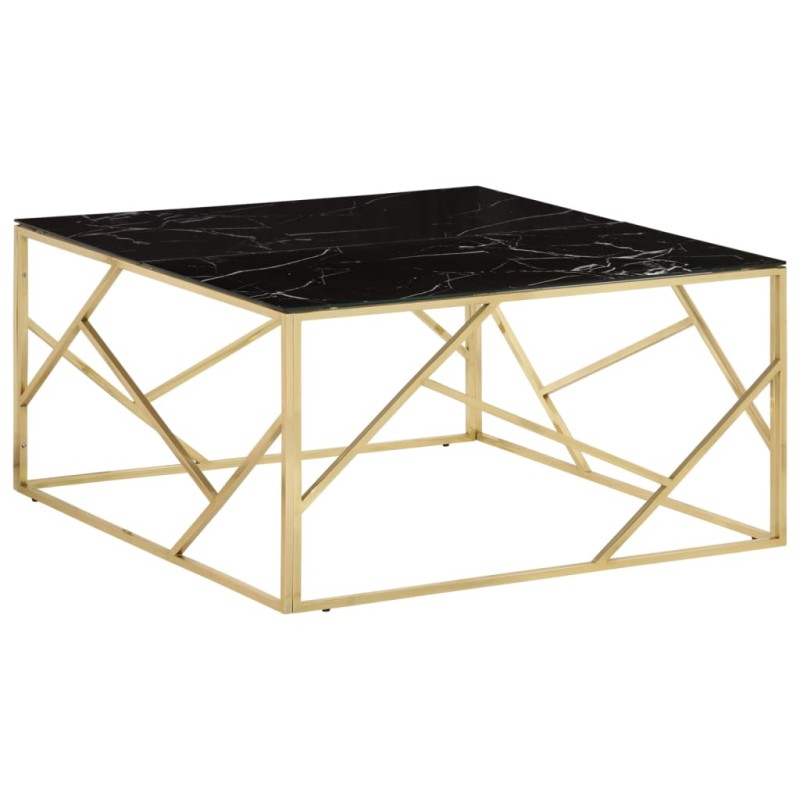 vidaXL Couchtisch Golden Edelstahl und Hartglas vidaXL Couchtisch Golden Edelstahl und Hartglas