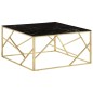 vidaXL Couchtisch Golden Edelstahl und Hartglas vidaXL Couchtisch Golden Edelstahl und Hartglas