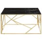 vidaXL Couchtisch Golden Edelstahl und Hartglas vidaXL Couchtisch Golden Edelstahl und Hartglas