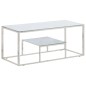 vidaXL Couchtisch Silbern Edelstahl und Hartglas vidaXL Couchtisch Silbern Edelstahl und Hartglas
