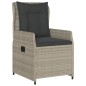 vidaXL 7-tlg. Garten-Essgruppe mit Kissen Hellgrau Poly Rattan vidaXL 7-tlg. Garten-Essgruppe mit Kissen Hellgrau Poly Rattan