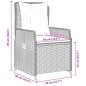 vidaXL 7-tlg. Garten-Essgruppe mit Kissen Hellgrau Poly Rattan vidaXL 7-tlg. Garten-Essgruppe mit Kissen Hellgrau Poly Rattan