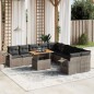 vidaXL 11-tlg. Garten-Sofagarnitur mit Kissen Grau Poly Rattan vidaXL 11-tlg. Garten-Sofagarnitur mit Kissen Grau Poly Rattan
