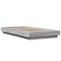vidaXL Bettgestell mit LED Grau Sonoma 75x190 cm Holzwerkstoff vidaXL Bettgestell mit LED Grau Sonoma 75x190 cm Holzwerkstoff
