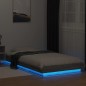 vidaXL Bettgestell mit LED Grau Sonoma 75x190 cm Holzwerkstoff vidaXL Bettgestell mit LED Grau Sonoma 75x190 cm Holzwerkstoff