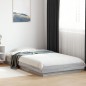 vidaXL Bettgestell mit LED Grau Sonoma 75x190 cm Holzwerkstoff vidaXL Bettgestell mit LED Grau Sonoma 75x190 cm Holzwerkstoff