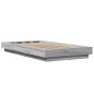 vidaXL Bettgestell mit LED Grau Sonoma 75x190 cm Holzwerkstoff vidaXL Bettgestell mit LED Grau Sonoma 75x190 cm Holzwerkstoff