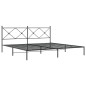 vidaXL Bettgestell mit Kopfteil Metall Schwarz 193x203 cm vidaXL Bettgestell mit Kopfteil Metall Schwarz 193x203 cm