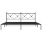 vidaXL Bettgestell mit Kopfteil Metall Schwarz 193x203 cm vidaXL Bettgestell mit Kopfteil Metall Schwarz 193x203 cm
