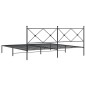 vidaXL Bettgestell mit Kopfteil Metall Schwarz 193x203 cm vidaXL Bettgestell mit Kopfteil Metall Schwarz 193x203 cm